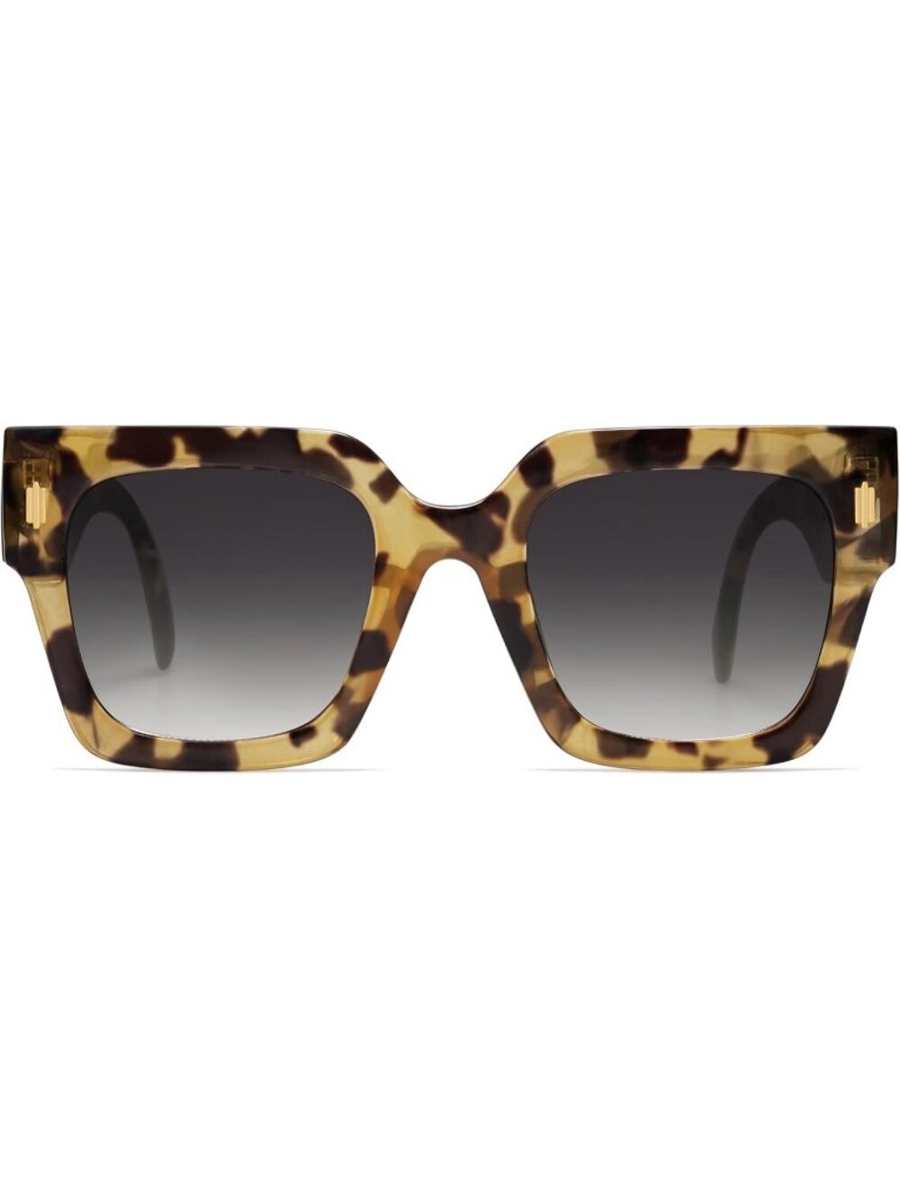 Women's Yellow Leopard Oversized Square Luxury Sunglasses UV400 Protection